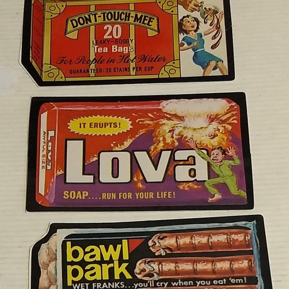 3/$25 Vintage 70s Wacky Pack rude funny large stickers x3 - Picture 3 of 4